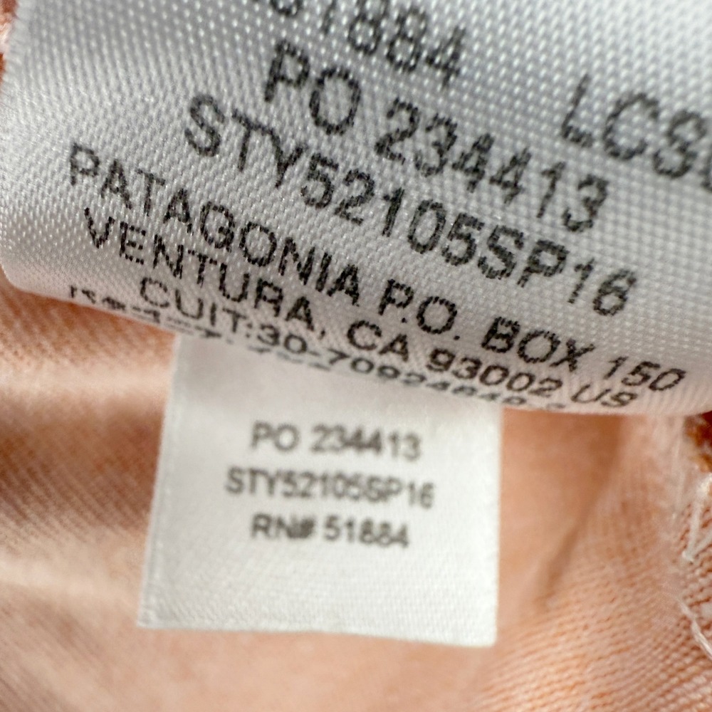 Patagonia Tropic Comfort Womens Crew Long Sleeve Shirt Size S Pink / White 52105 - Picture 11 of 12